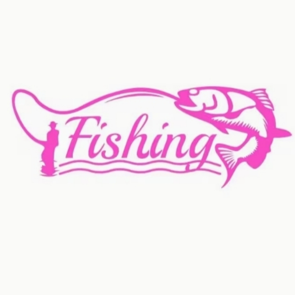 Fisherman Fishing Line Hook Fish Water Vinyl Graphic‎ Auto Laptop Decal Sticker